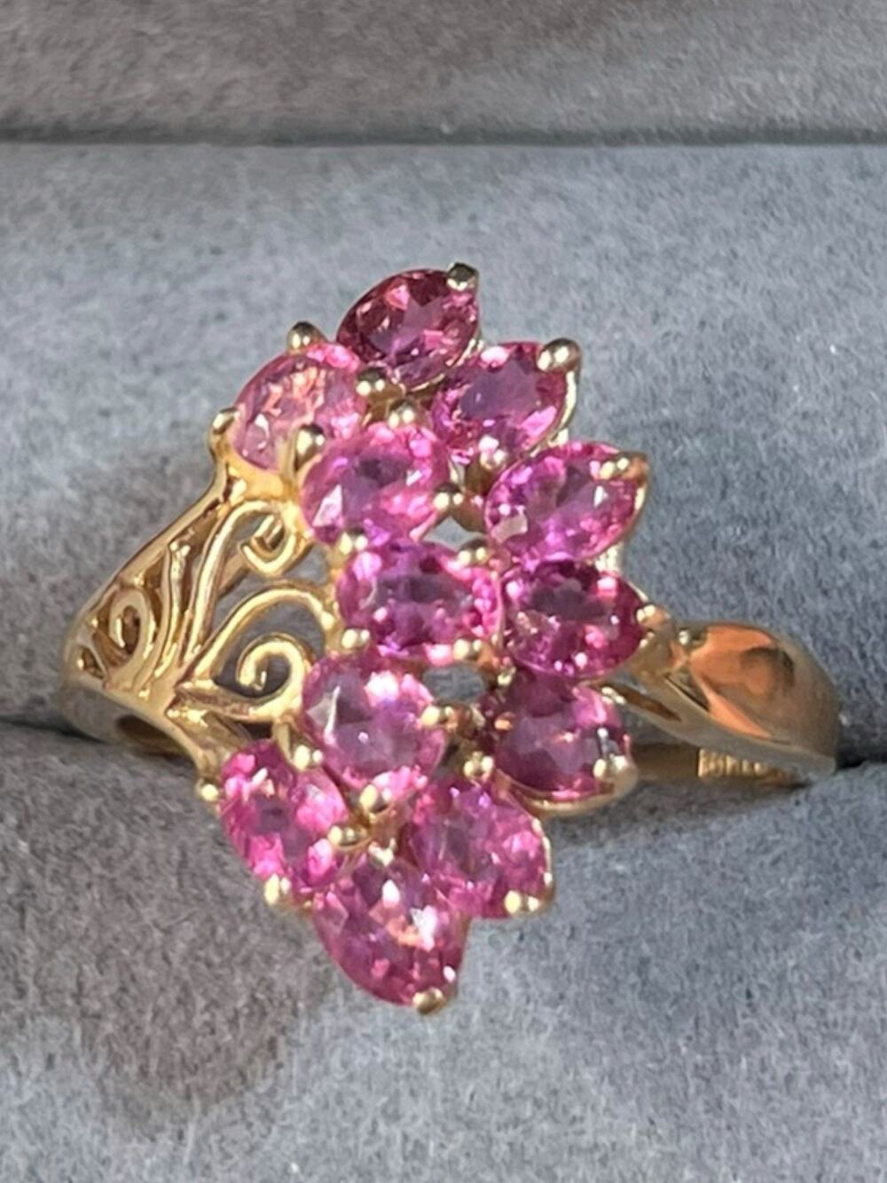 14Kt Yellow Gold Tourmaline Ring 4.5G Size 9